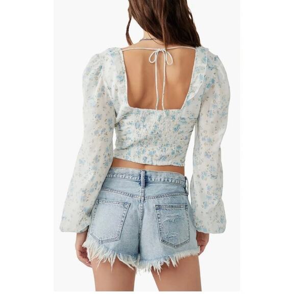 NWT FREE PEOPLE ANOTHER LIFE PRINT CROP TOP WOMEN'S SIZE MEDIUM - Picture 1 of 5